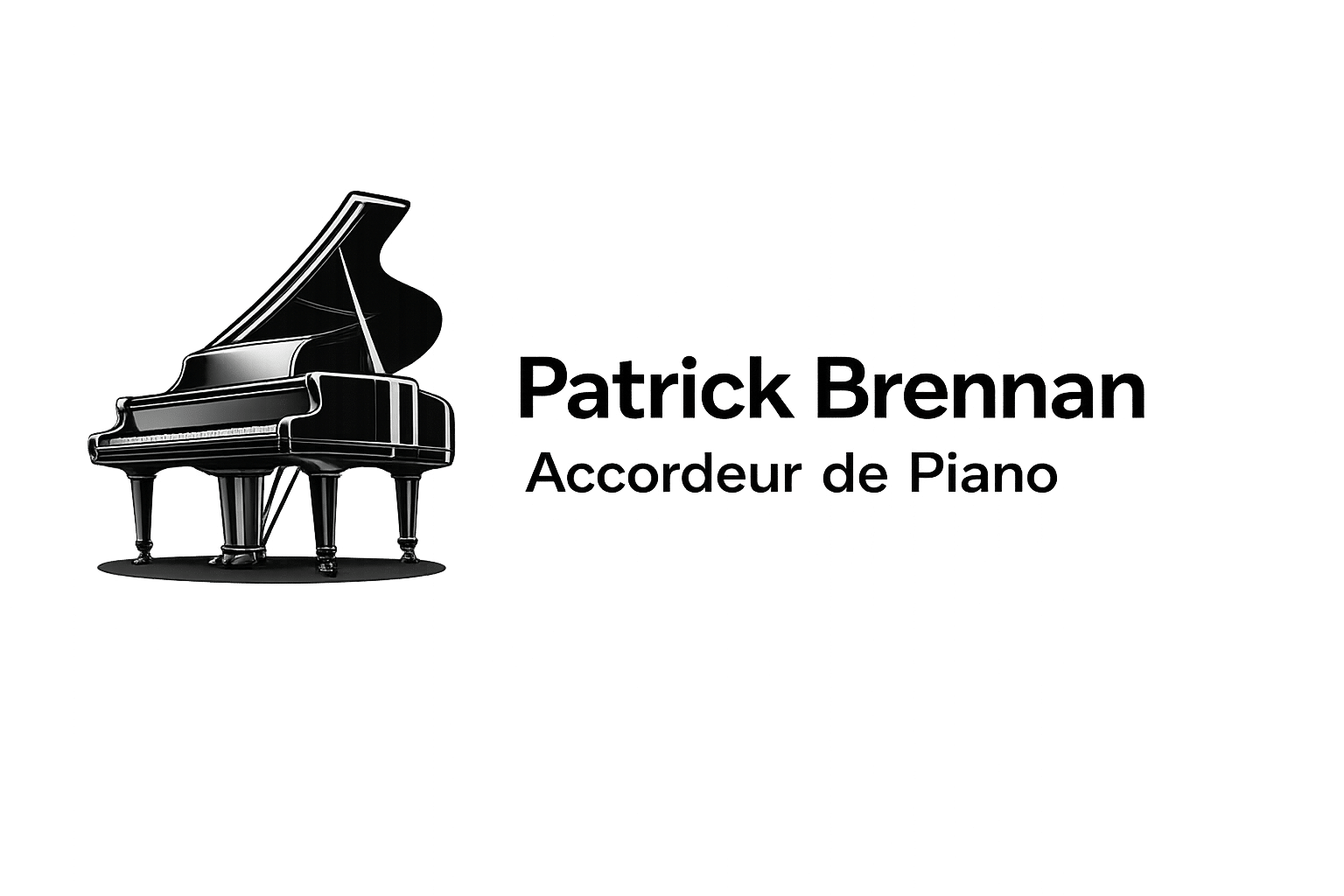 Logo Patrick Brennan Accordeur de piano noir
