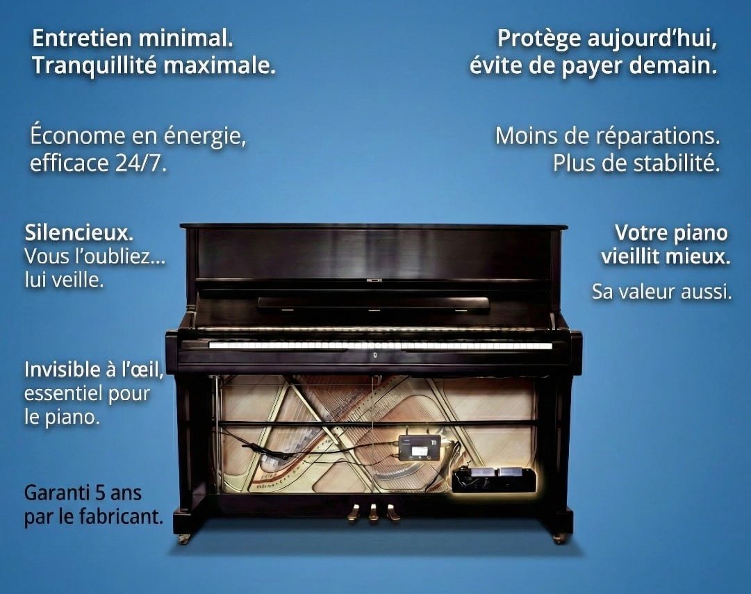 Arguments et avantages du Système de contrôle d'humidité Piano Life Saver