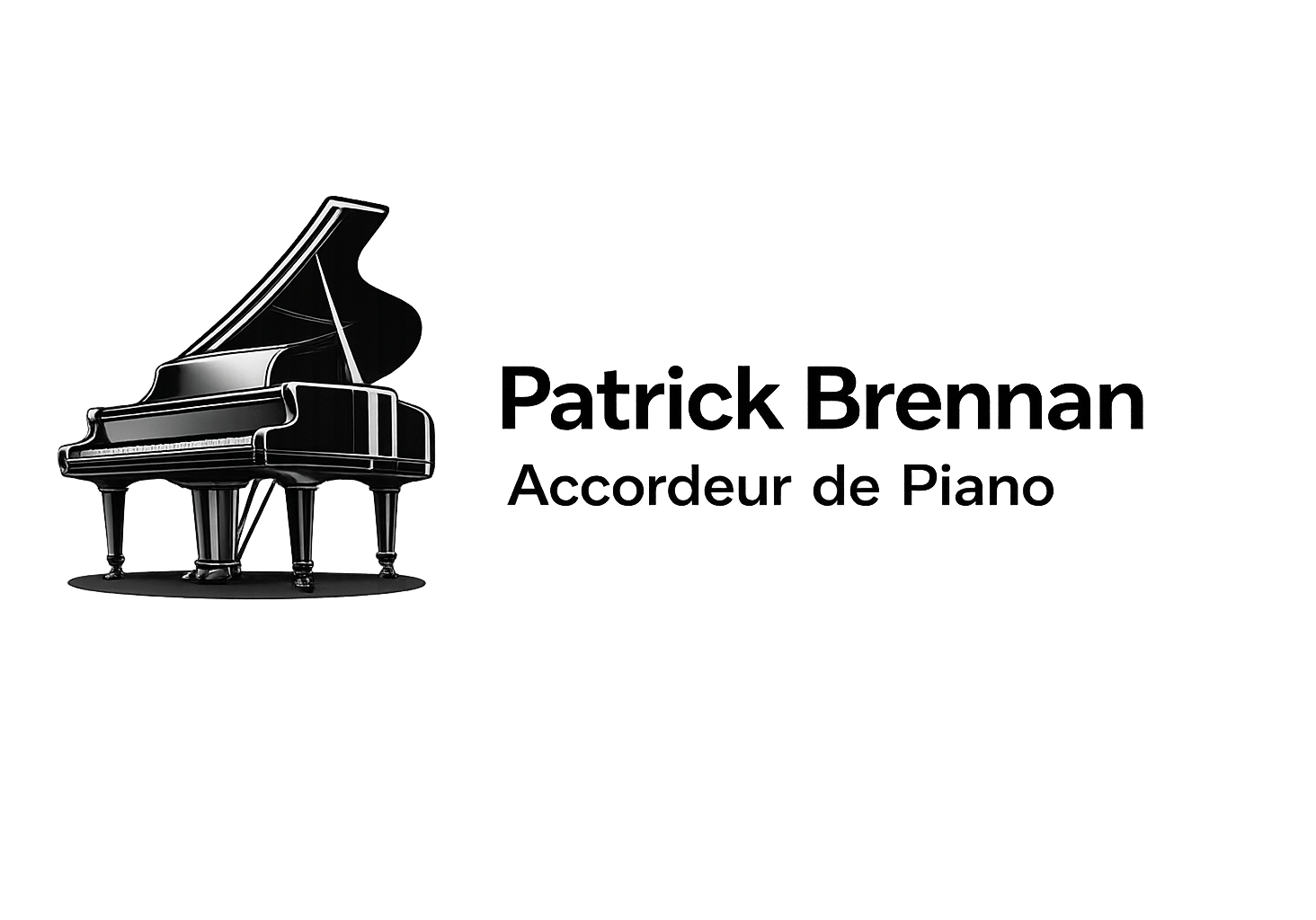 Logo Patrick Brennan Accordeur de piano noir